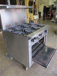 Image 36" GARLAND/SUNFIRE X36-6R 6 Open Burners Gas Range with Standard Oven - 3 from Bid-on-Equipment.com