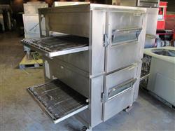 Image LINCOLN Impinger 1000 Natural Gas Double Stack Conveyor Pizza Oven - 2 from Bid-on-Equipment.com