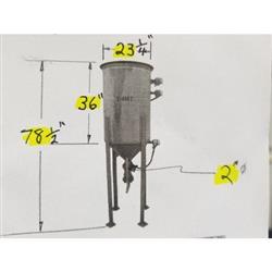 Image 70 Gallon Tank with Cone Bottom - Stainless Steel - 3 from Bid-on-Equipment.com