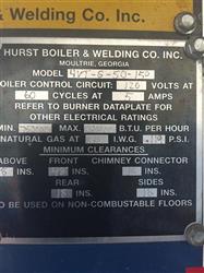 Image 50 HP HURST 4VT-6-50-150 Boiler - 6 from Bid-on-Equipment.com