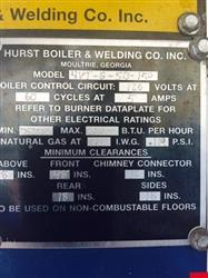Image 50 HP HURST 4VT-6-50-150 Boiler - 12 from Bid-on-Equipment.com