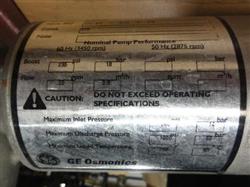 Image GE OSMONICS Tonkaflow RO System Pump Water Treatment System T&T (2) - 10 from Bid-on-Equipment.com
