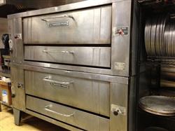 Image BAKERS PRIDE Double Stack Pizza Oven - Natural Stone Deck, 66in W X 43in D - 2 from Bid-on-Equipment.com