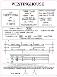 Image WESTINGHOUSE Substation Transformer - 2000/2576 KVA, Reconditioned - 3 from Bid-on-Equipment.com
