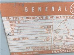 Image GENERAL ELECTRIC Transformer - 3 from Bid-on-Equipment.com