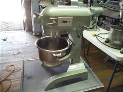 Image 12 Qt. HOBART A 120 Mixer with Stainless Steel Bowl, Hook, Paddle  - 5 from Bid-on-Equipment.com