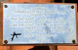Image AMBASSADOR Shell and Tube Heat Exchanger - 5.88 Sq. Ft. - 2 from Bid-on-Equipment.com
