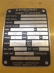 Image KATOLIGHT Generator Set - 135kw - 8 from Bid-on-Equipment.com