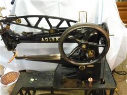 Image ADLER Long Arm 30-1 Black Leather Shoe Patching Sewing Machine with the Treadle Stand - 2 from Bid-on-Equipment.com