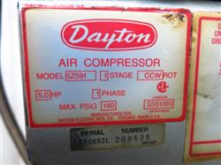 Image DAYTON 5Z591 Air Compressor - 3 from Bid-on-Equipment.com