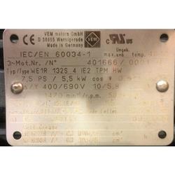 Image 7.5HP VEM MOTORS S Frame Motor - 6 from Bid-on-Equipment.com
