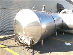 Image 1250 Gallon Horizontal Milk Tank - Stainless Steel - 1 from Bid-on-Equipment.com