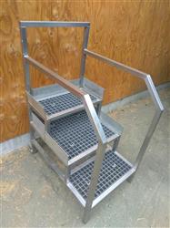 Image Stainless Steel Stairs - 58in H X 27in W X 40in D - 2 from Bid-on-Equipment.com