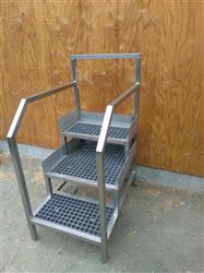 Image Stainless Steel Stairs - 58in H X 27in W X 40in D - 1 from Bid-on-Equipment.com