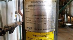 Image PICK HEATERS Direct Steam Injection Liquid Heater - Model 6x25-3 - 2 from Bid-on-Equipment.com
