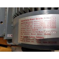 Image 4 HP SPENCER TURBINE VB-030-E Vortex Regenerative Blower - 2 from Bid-on-Equipment.com
