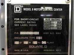 Image SQUARE D Motor Control Center - Model 6 - 4 from Bid-on-Equipment.com