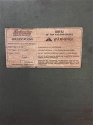 Image 48in GRIZZLY G0542 Box and Pan Brake  - 2 from Bid-on-Equipment.com