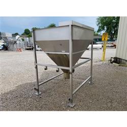 Image 50 Cu. Ft. MTC Storage Dump Hopper - Stainless Steel, 3000 Lb. Capacity - 2 from Bid-on-Equipment.com