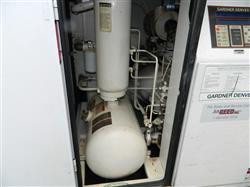 Image 100 HP GARDNER DENVER Rotary Screw Air Compressor - Model EBPQMC, 400 CFM at 100 PSI - 11 from Bid-on-Equipment.com