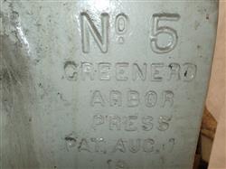 Image GREENERD NO. 5 Arbor Press - 6 from Bid-on-Equipment.com