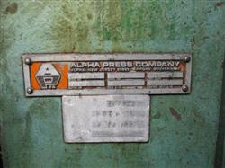 Image ALPHA APC 128D-171 Hydraulic Press - 125 Ton - 3 from Bid-on-Equipment.com