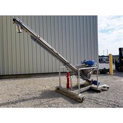 Image S. HOWES 4C10.5 Inclined Portable Screw Auger Conveyor - 4in X 12ft Long, Stainless Steel, Sanitary - 3 from Bid-on-Equipment.com