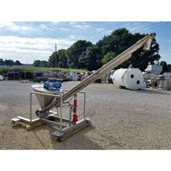 Image S. HOWES 4C10.5 Inclined Portable Screw Auger Conveyor - 4in X 12ft Long, Stainless Steel, Sanitary - 4 from Bid-on-Equipment.com