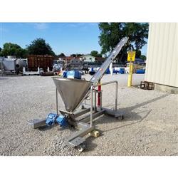 Image S. HOWES 4C10.5 Inclined Portable Screw Auger Conveyor - 4in X 12ft Long, Stainless Steel, Sanitary - 5 from Bid-on-Equipment.com