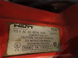 Image HILTI TE92 Hammer Drill - 6 from Bid-on-Equipment.com