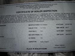 Image 100 HP YORK SHIPLEY Steam Boiler - Natural Gas Fired - 13 from Bid-on-Equipment.com