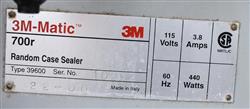 Image 3M 700R Random Case Sealer - Type 39600 - 3 from Bid-on-Equipment.com