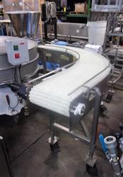 Image 90 Degree White Intralox Turn Conveyor - 14in Wide, Stainless Steel Sanitary - 1 from Bid-on-Equipment.com