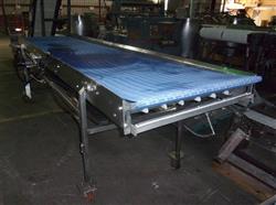 Image 34in X 167in Blue Intralox Belt Conveyor - Stainless Steel, Sanitary - 3 from Bid-on-Equipment.com