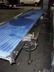 Image 34in X 167in Blue Intralox Belt Conveyor - Stainless Steel, Sanitary - 4 from Bid-on-Equipment.com
