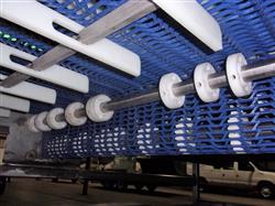 Image 34in X 167in Blue Intralox Belt Conveyor - Stainless Steel, Sanitary - 5 from Bid-on-Equipment.com