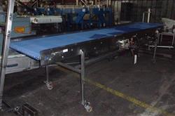 Image 34in X 167in Blue Intralox Belt Conveyor - Stainless Steel, Sanitary - 6 from Bid-on-Equipment.com