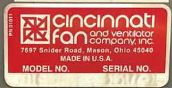 Image CINCINNATI FAN SQBI-130 High Velocity Blower - 4 from Bid-on-Equipment.com