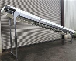 Image BMI Incline Cleated Belt Conveyor - 24in X 22ft L, Stainless Steel - 2 from Bid-on-Equipment.com