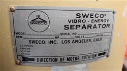 Image SWECO Vibro-Energy Separator - 5 from Bid-on-Equipment.com