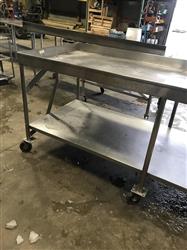 Image 8ft Table on Casters - Stainless Steel - 3 from Bid-on-Equipment.com