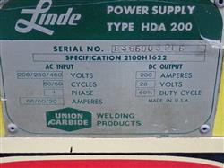 Image UNION CARBIDE HDA-200 Welder - 5 from Bid-on-Equipment.com