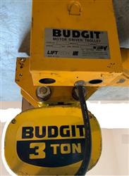 Image 3 Ton YALE LIFT-TECH BUDGIT Man Guard Electric Chain Hoist with Motor Driver Trolly - 1 from Bid-on-Equipment.com