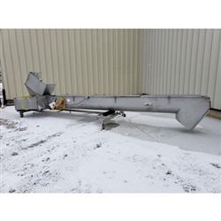Image 16in Dia. X 19ft L Inclined Portable Screw Auger Conveyor - Stainless Steel - 4 from Bid-on-Equipment.com