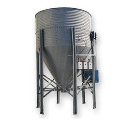 Image 450 Cu. Ft. Silo Bin Hopper - Bolted Galvanized Steel - 1 from Bid-on-Equipment.com