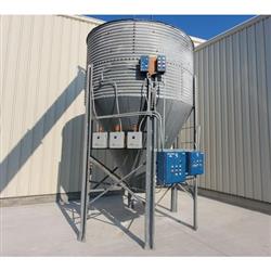 Image 450 Cu. Ft. Silo Bin Hopper - Bolted Galvanized Steel - 4 from Bid-on-Equipment.com