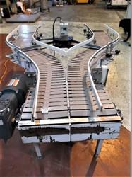 Image ARROWHEAD Dual Lane Slat Top Y Conveyor 10 Inches Wide with Lane Diverter - 7 from Bid-on-Equipment.com