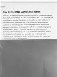 Image QUV Accelerated Weathering Tester - 2 from Bid-on-Equipment.com