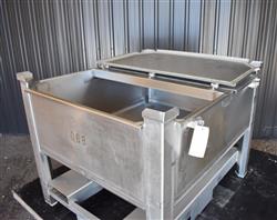 Image 200 Gallon Tote / Tank - Stainless Steel, Stackable - 14 from Bid-on-Equipment.com