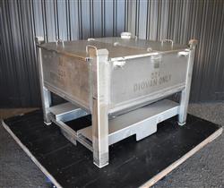 Image 200 Gallon Tote / Tank - Stainless Steel, Stackable - 3 from Bid-on-Equipment.com